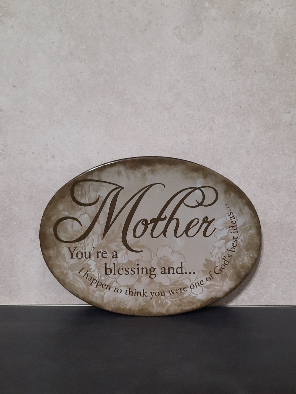 Mother Decorative Dish in Beige and Brown - Inspirational Home Decor